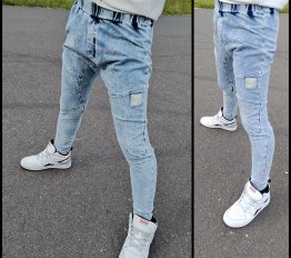 Spodnie slim rurki NUNU Classic Jeans Blue