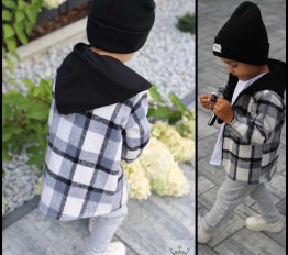 Bluzo-Kurtka w kratę Royal Kids Gray