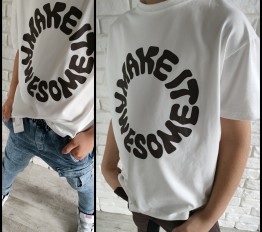 All For Kids t-shirt makeitawesome śmietankowy