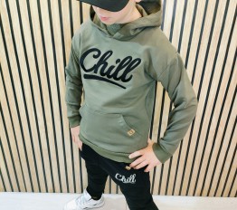 Komplet ocieplany Chill Bluza + Spodnie khaki MiMi