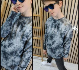 Long NUNU tye dye over dark blue